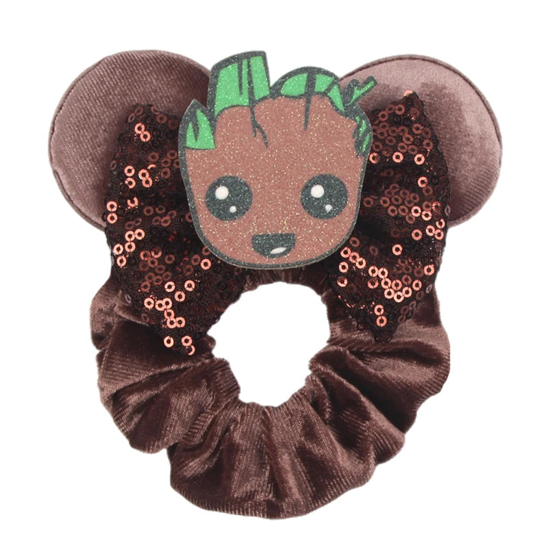 CowLost | cute-disney-castle-fireworks-balloons-hair-scrunchies-velvet-hairband-for-girls |12