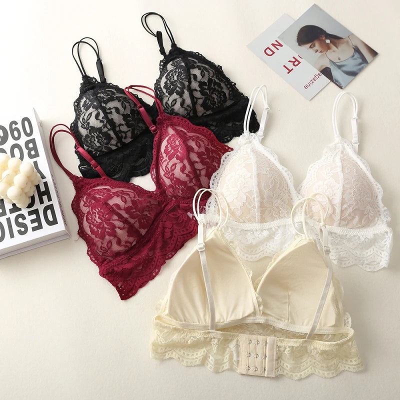 CowLost | product_id-lace-push-up-non-wire-backless-3-4-cup-padded-bralette-for-women-small-cup |2