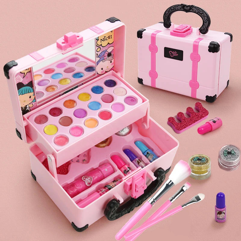 Kids Princess Makeup Play Set Non-Toxic Cosmetic Toy for Girls