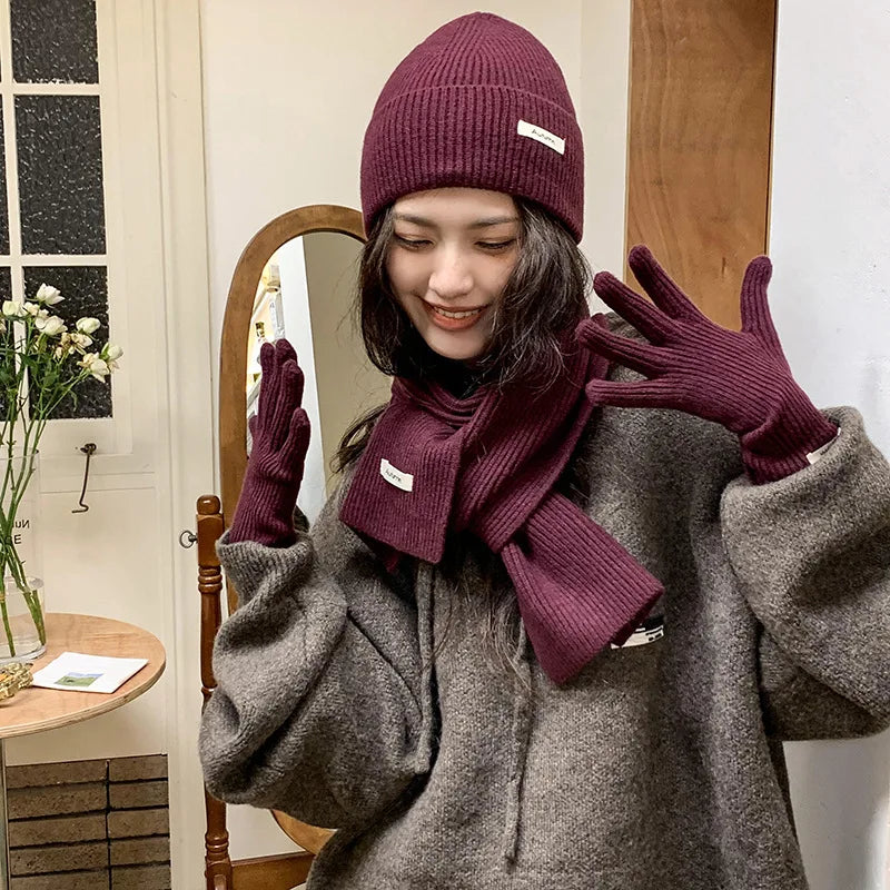 CowLost | knit-neck-scarf-gloves-caps-three-piece-set-for-women-men |6