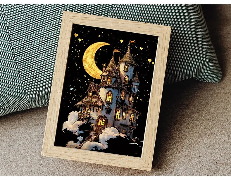CowLost | product_id-4-pcs-a5-noctilucent-diy-scratch-painting-set-castle-landscape-animal-night-scenes |19