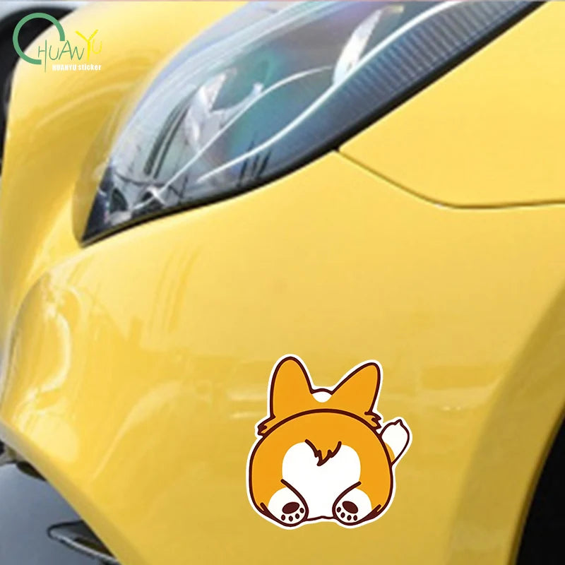 CowLost | car-cartoon-sticker-corgi |8