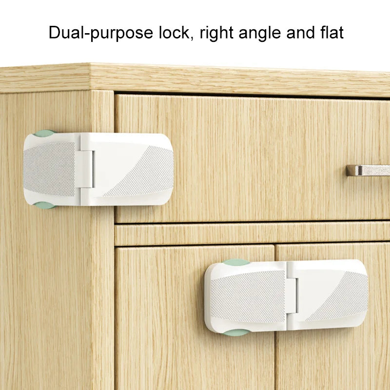 CowLost | white-drawer-lock-baby-safety-protection-double-use |2