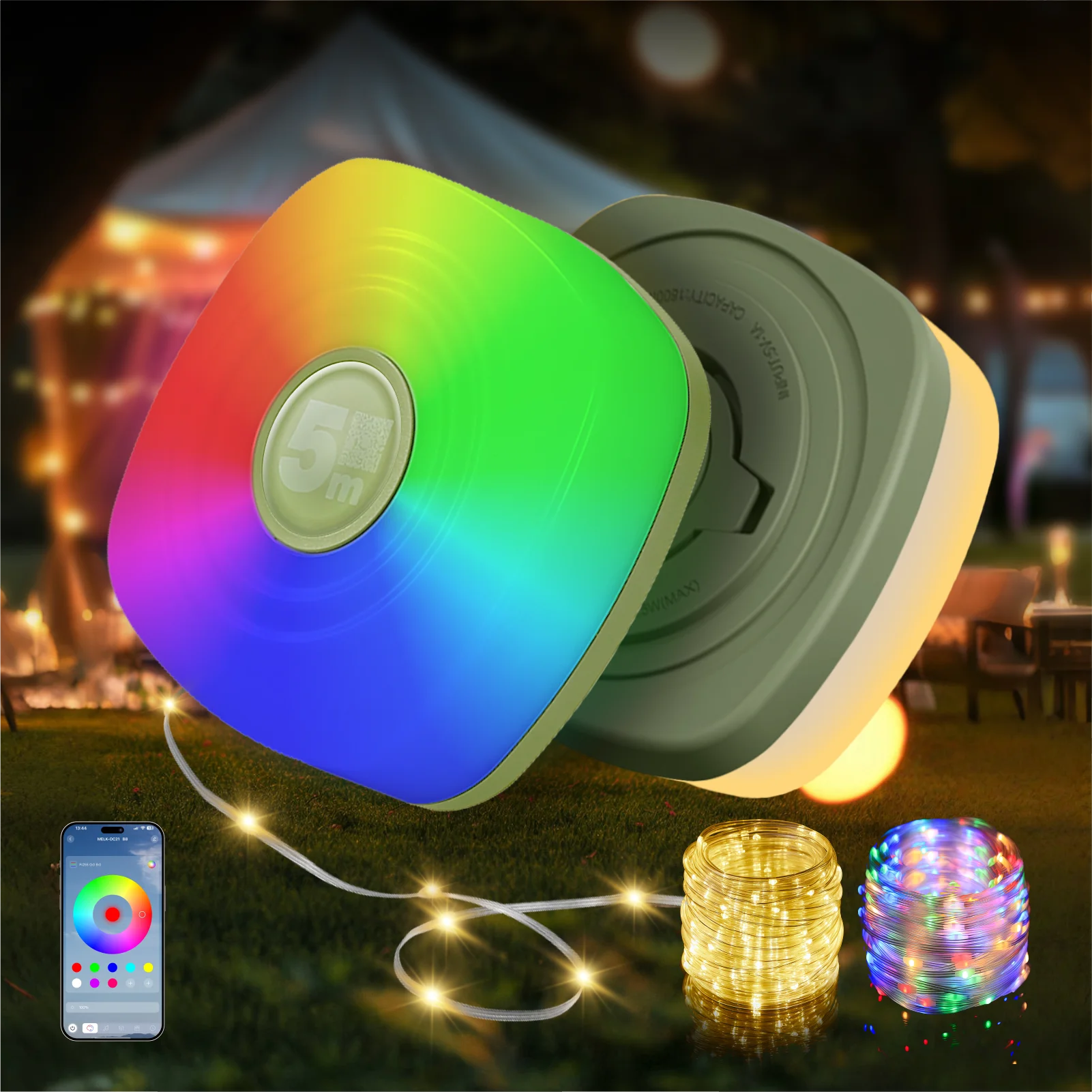 CowLost | product_id-kfvc-usb-rechargeable-waterproof-rgb-led-camping-string-lights-with-smart-app-control |3