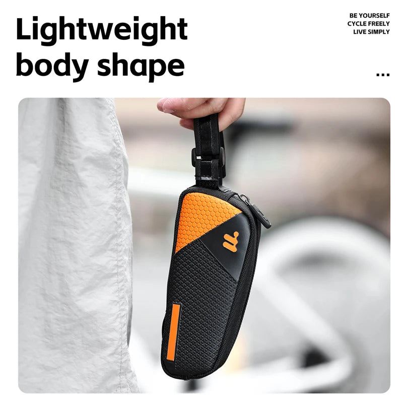 CowLost | west-biking-mini-bike-bag-0-6l-portable-bicycle-top-tube-bag-pu-waterproof-lightweight-triangle-bag-mtb-road-bike-accessories |2