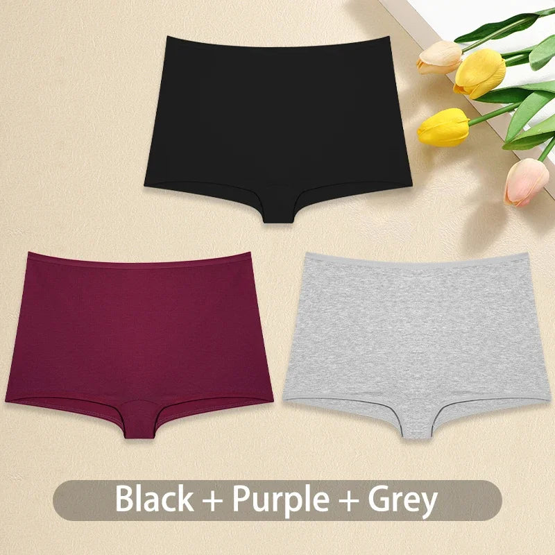 CowLost | activewear-pants-3pcs-women-cotton-low-rise-boyshort-panties-set-sexy-seamless |24