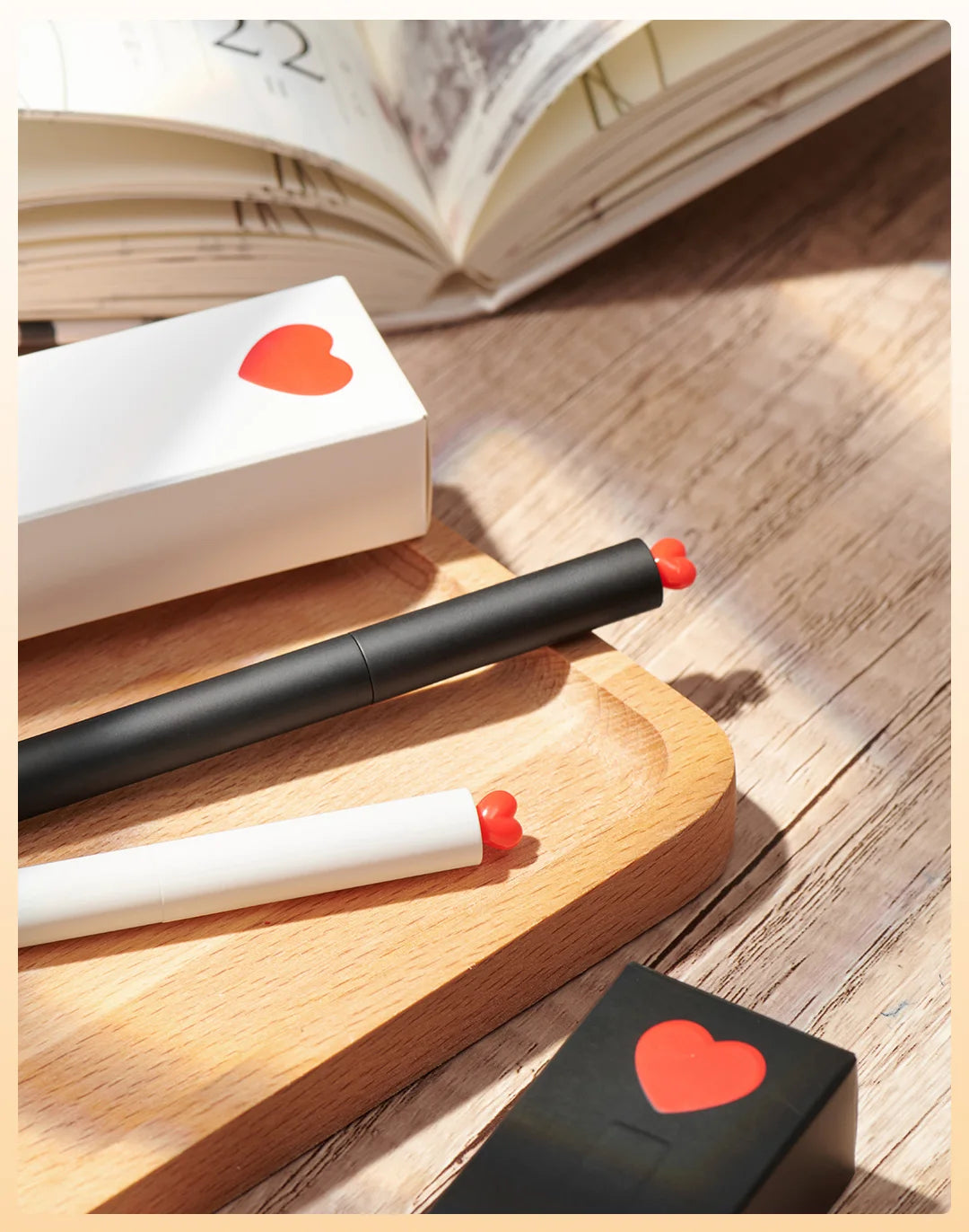 CowLost | product_id-kaco-first-cute-love-0-5mm-black-ink-gel-pen-set-rotating-ballpoint-for-valentines-day-gift |7