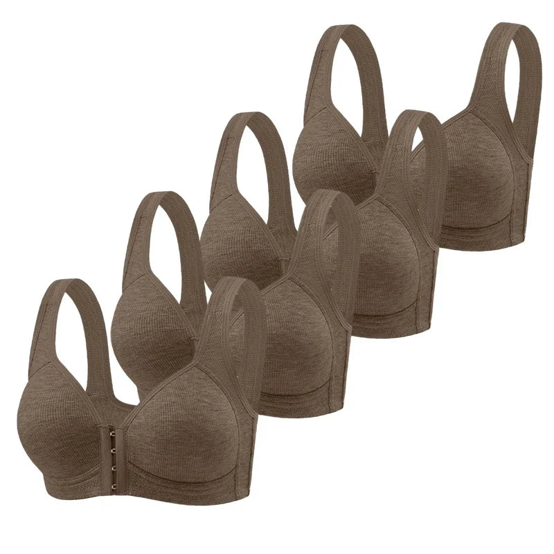 CowLost | product_id-fallsweet-4pcs-wireless-front-closure-full-coverage-push-up-bra-for-women |12