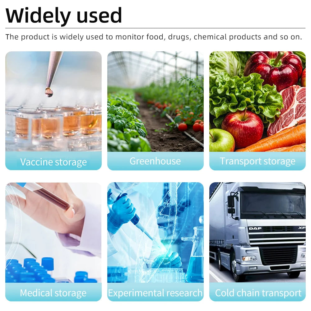180-Day Disposable USB Temperature Data Logger with LED Indicator and Temp Alarm for Cold Chain Transport PDF Report