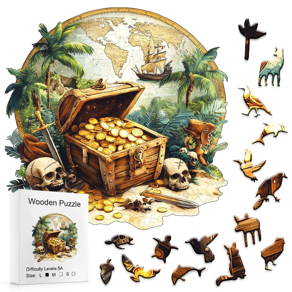 CowLost | product_id-pirate-treasure-world-wooden-jigsaw-puzzle-family-game-home-decor-gift |1
