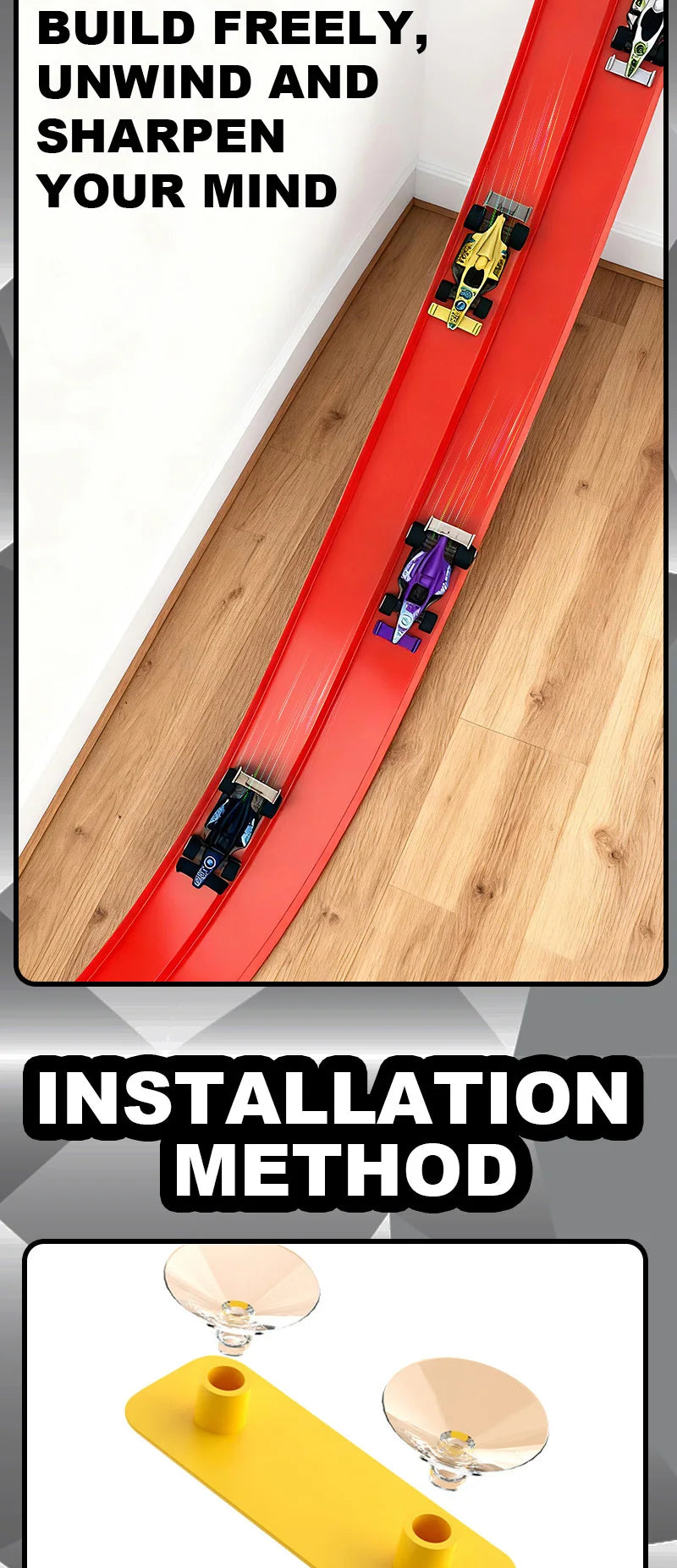 CowLost | product_id-portable-flexible-roll-up-double-track-racing-car-ramp-toy-compatible-with-4-cars |10