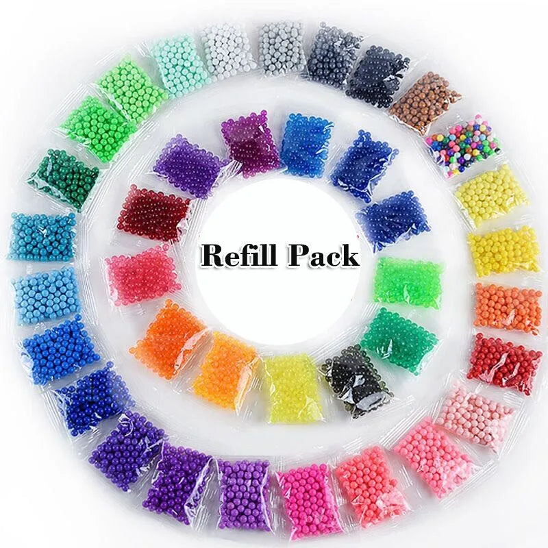 30 Color DIY Crystal Puzzle Beads Water Spray Ball 3D Magic Toy for Children