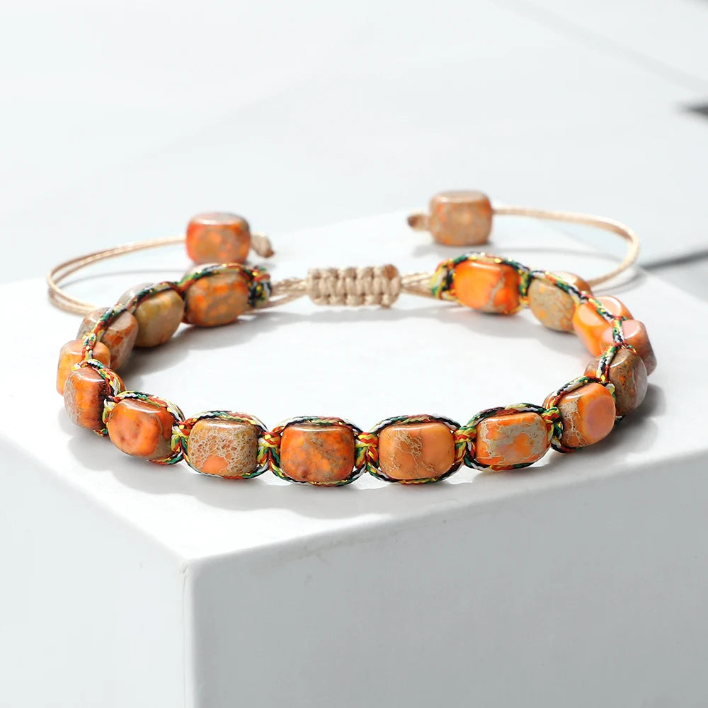 CowLost | badge-pass-holders-handmade-bohemian-imperial-stone-beaded-bracelet |24