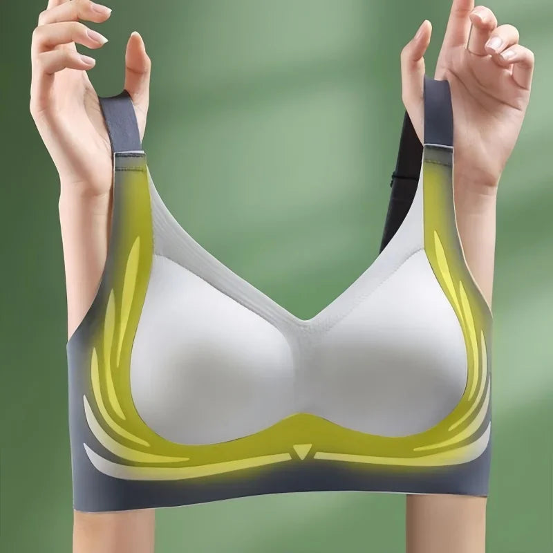 CowLost | product_id-3pcs-wireless-seamless-padded-push-up-bras-for-women-adjustable-straps-plus-size-m-4xl |5