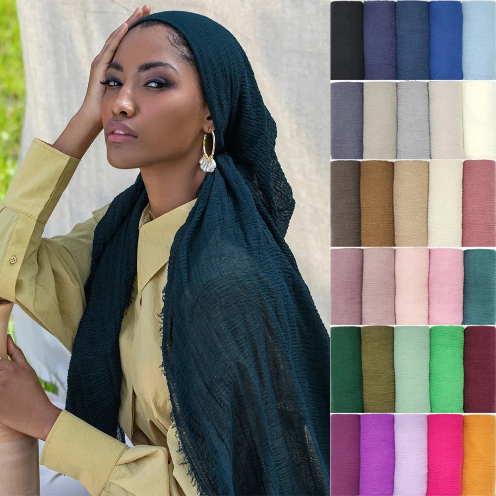 CowLost | ramadan-cotton-crinkle-headband-veil-scarves |1