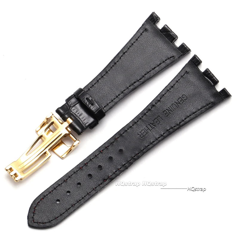 CowLost | bracelets-product_id-28mm-genuine-leather-watch-strap-for-ap-royal-oak-offshore-26470-15703-15710-15706-waterproof-wristband |12