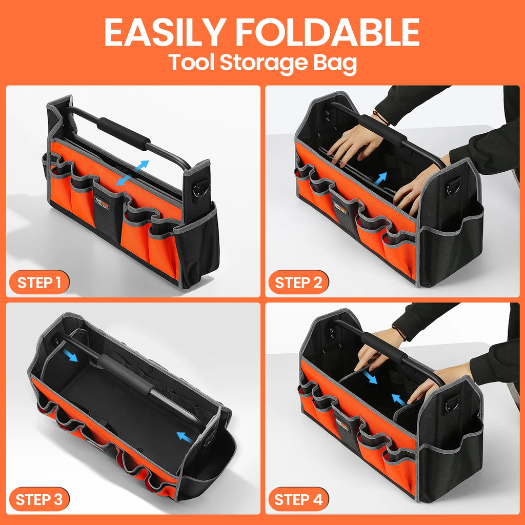 CowLost | product_id-electrician-tool-bag-with-17-pockets-steel-handle-removable-shoulder-strap |3
