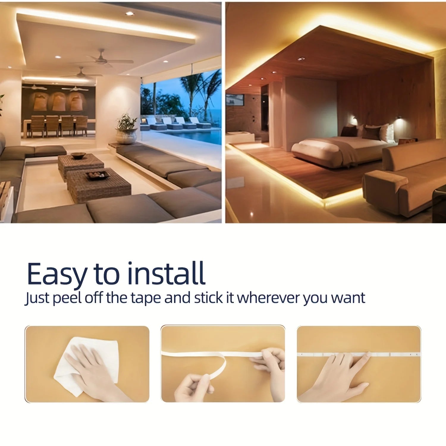 CowLost | tv-led-backlight-strips-bars-product_id-led-strip-lights-2835-smd3528-5v-usb-powered-with-touch-dimmer-for-diy-backlight-and-room-decor |10