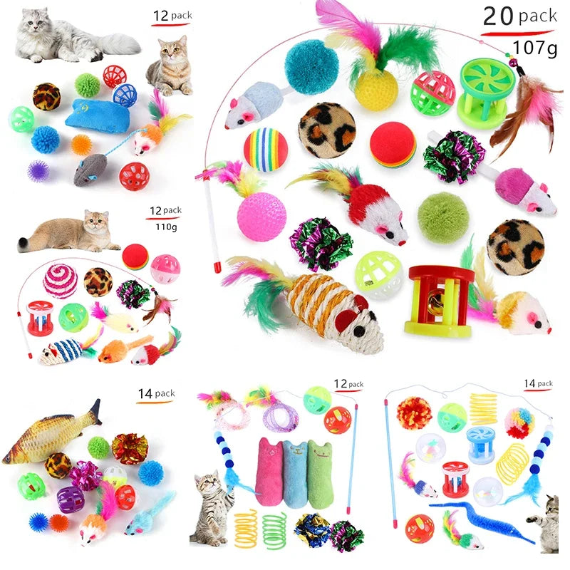 CowLost | cat-treats-cat-toys-mouse-shape-balls-and-foldable-play-tunnel |1