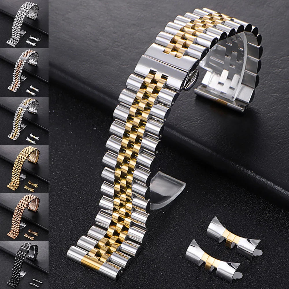 CowLost | bracelets-product_id-stainless-steel-watch-band-for-rolex-flat-curved-end-strap-12-22mm-unisex-bracelet |1