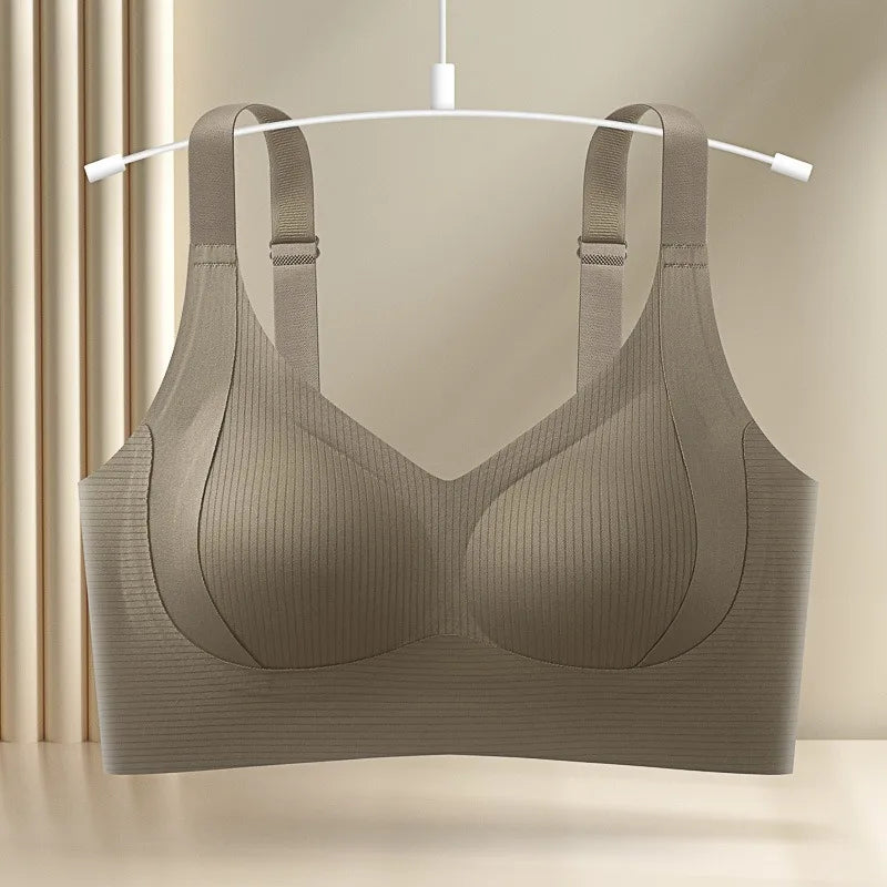 CowLost | product_id-plus-size-push-up-non-wire-v-neck-padded-bra-with-adjustable-wide-straps-m-4xl |9