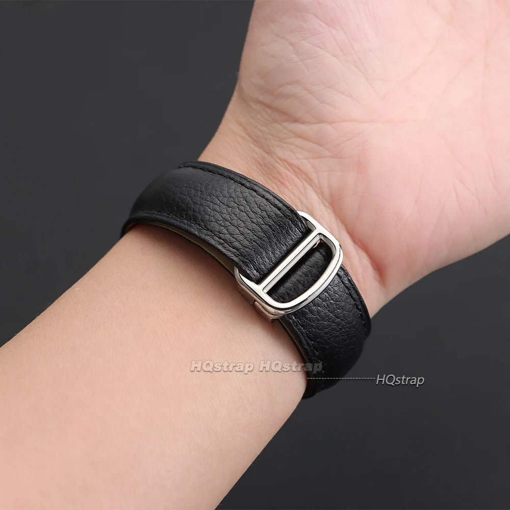 CowLost | product_id-leather-watch-strap-for-cartier-tank-16-22mm-lychee-textured-cowhide-with-folding-buckle-unisex |9