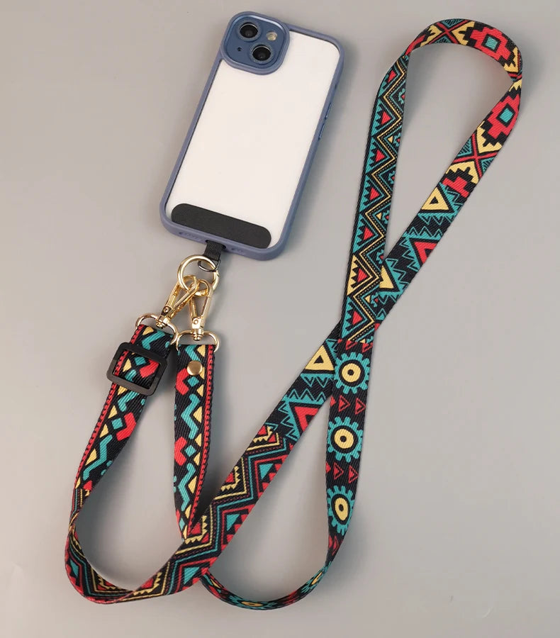 CowLost | uncategorized-adjustable-graffiti-pattern-long-crossbody-phone-lanyard |10