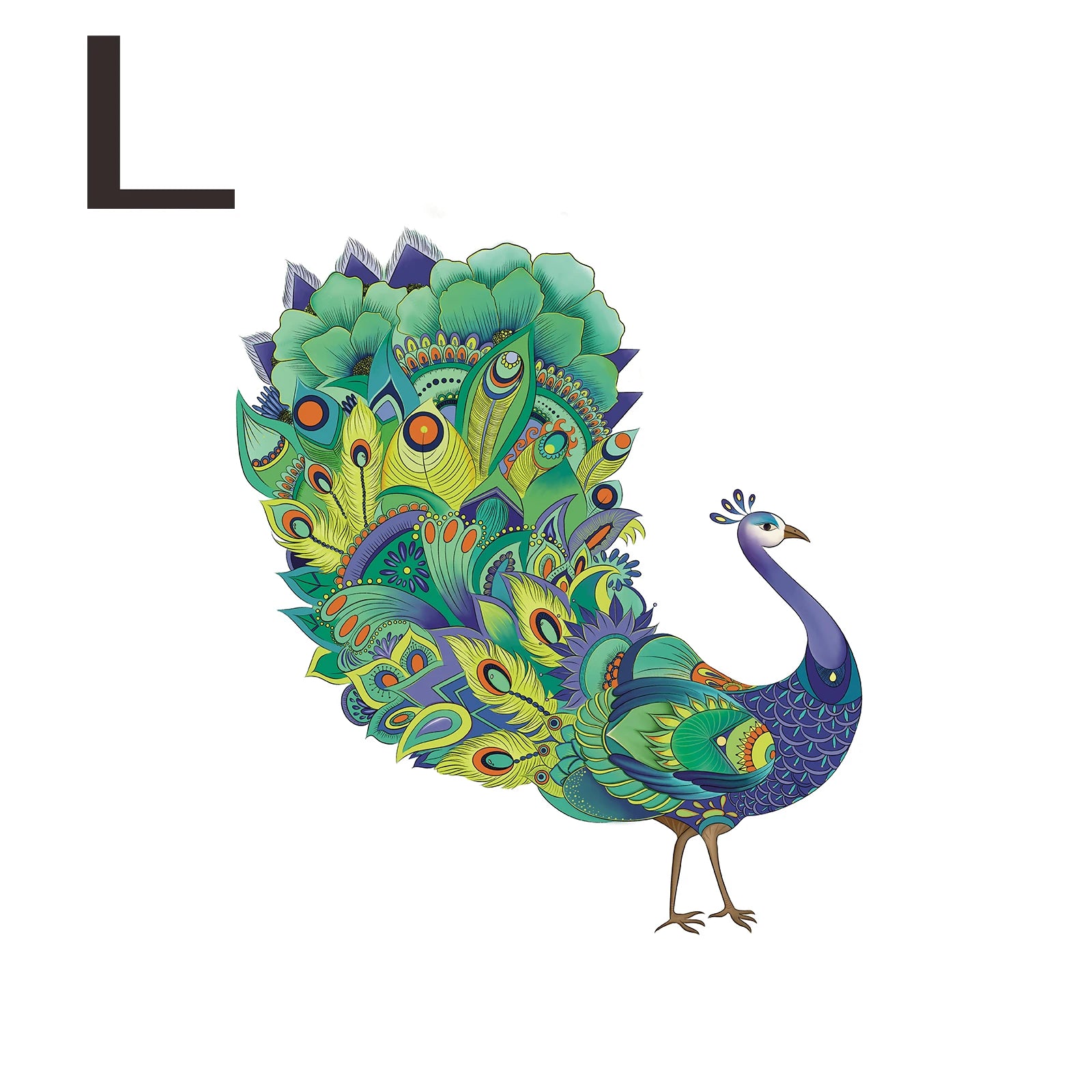 CowLost | product_id-peacock-pattern-wooden-3d-puzzle-toy-irregular-animal-shape-gift-for-adults-and-kids |8