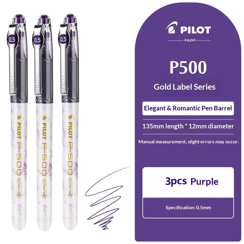 CowLost | product_id-pilot-p500-gold-series-0-5mm-gel-pen-6-colors-anti-smudge-marble-design-ideal-for-students-exams |19
