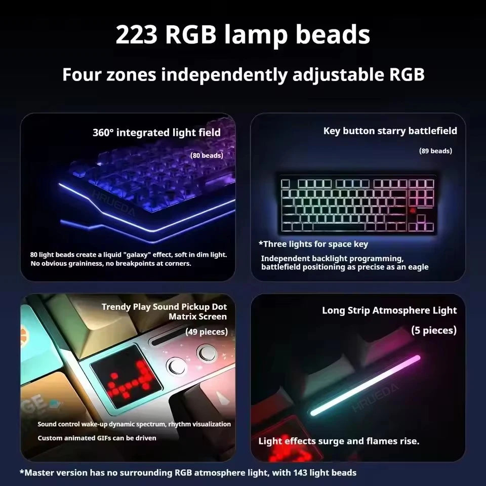 CowLost | aula-f87-pro-v2-mechanical-keyboard-3-modes-wireless-10000mah-long-battery-life |3
