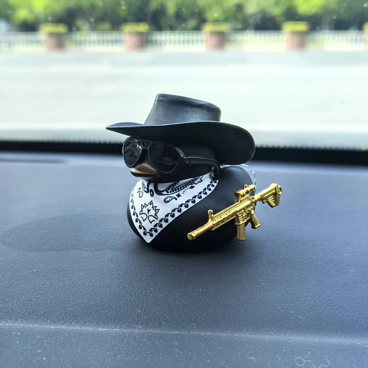 CowLost | 1set-cowboy-hat-black-duck-car-decoration-car-duck-decoration-accessory-1 |1