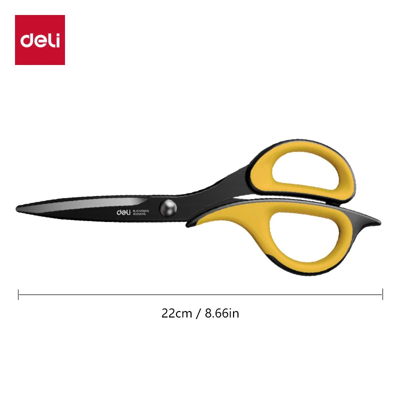 CowLost | deli-stainless-steel-anti-stick-scissors-alloy-stationery |16