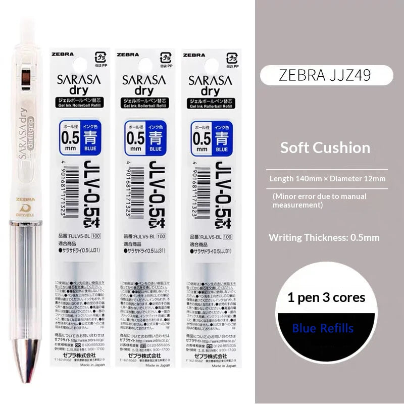 CowLost | product_id-zebra-jjz49-quick-dry-gel-pen-0-4-0-5mm-retractable-cushion-grip-transparent-design-for-exams-writing |25