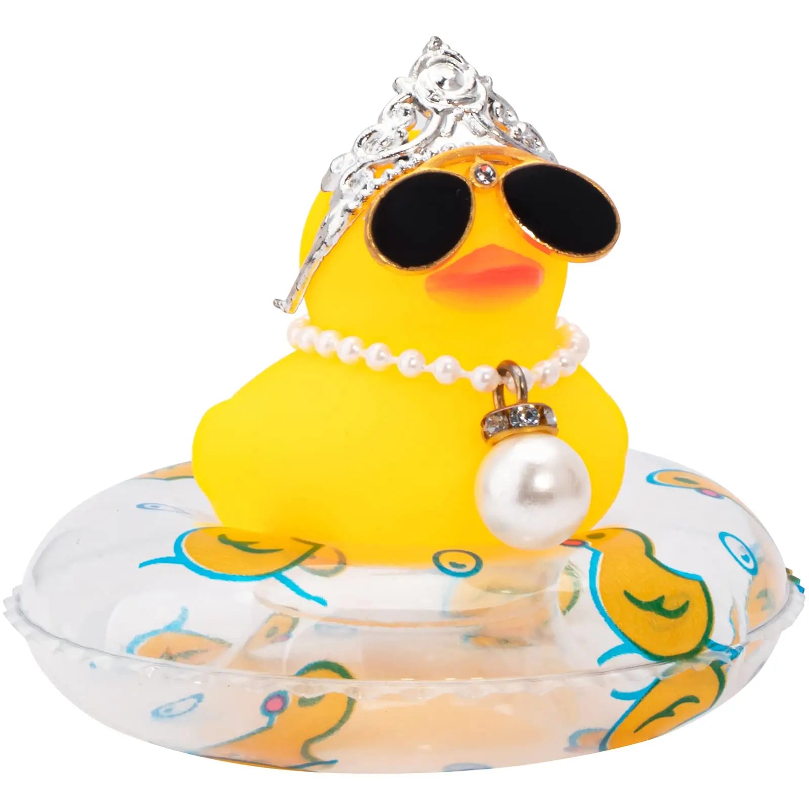 CowLost | product_id-car-rubber-duck-dashboard-ornament-with-pearl-necklace-and-crown-for-jeeps |14