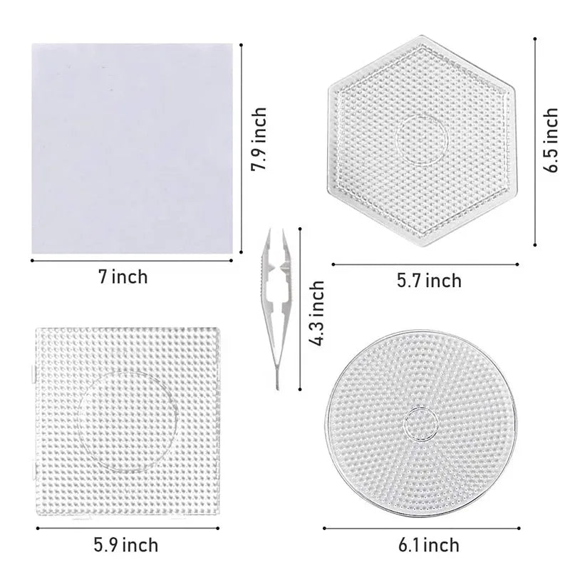 2.6mm Perler Beads Square Pegboard Puzzle Educational DIY Toys for Kids