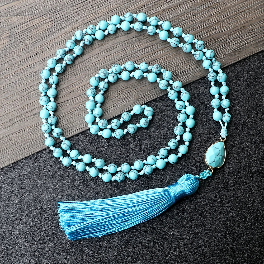 CowLost | handbags-natural-blue-pine-stone-108-beaded-mala-necklace |4