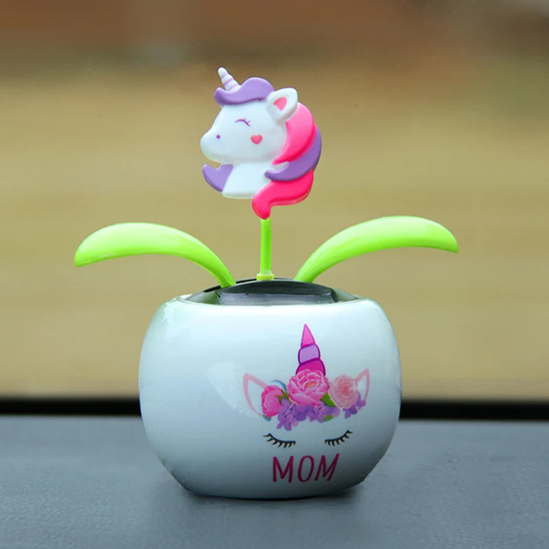 CowLost | solar-automatic-swing-solar-flower-car-ornaments |11