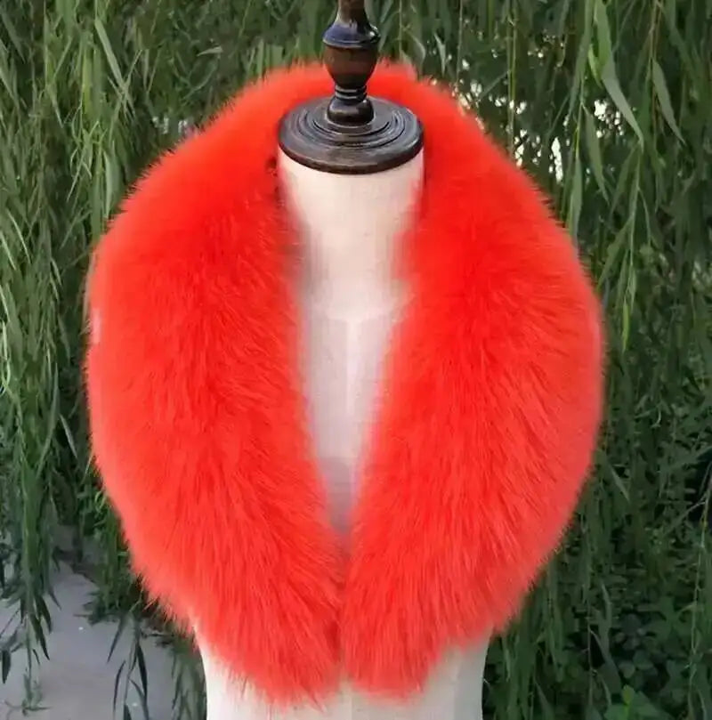 CowLost | natural-color-raccoon-fox-collar-scarf |39