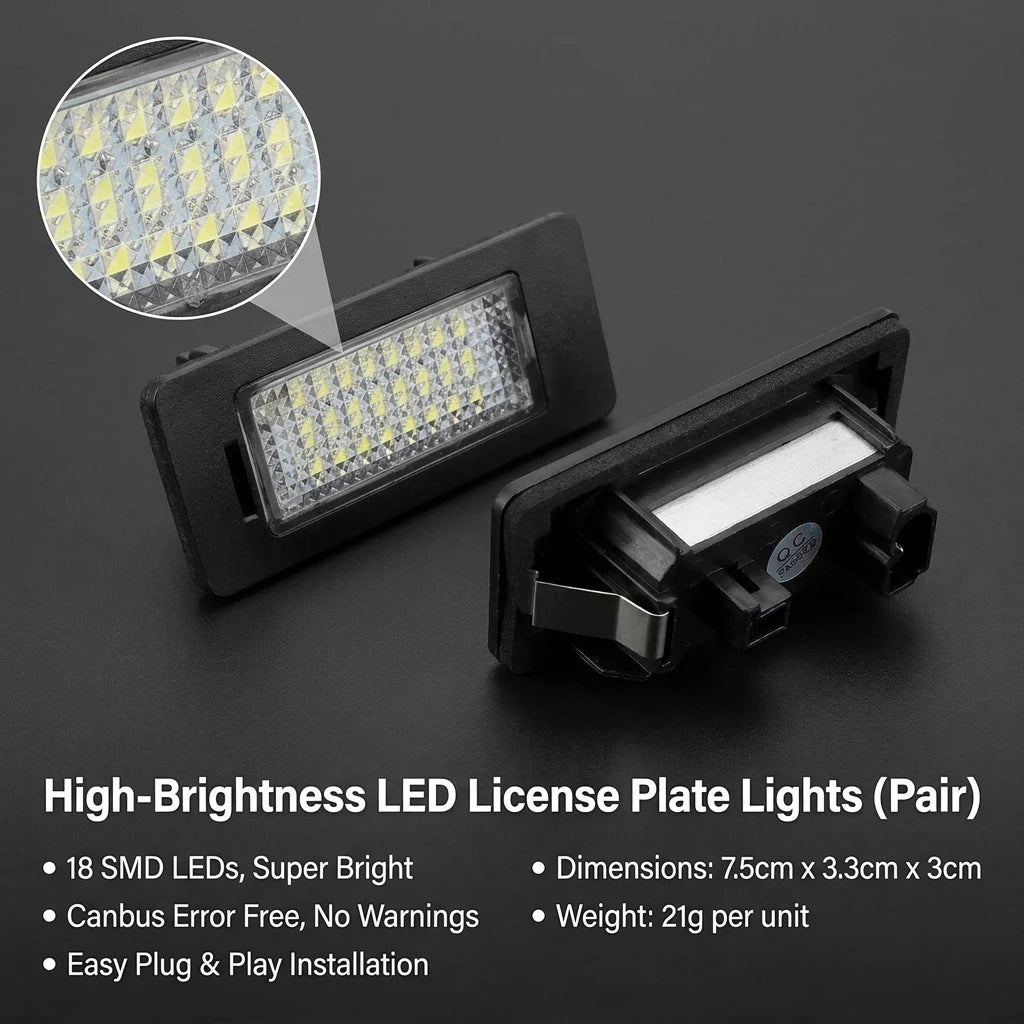 CowLost | product_id-canbus-led-license-plate-lights-2x-for-bmw-3-5-series-e39-e60-e61-e90-e92 |1