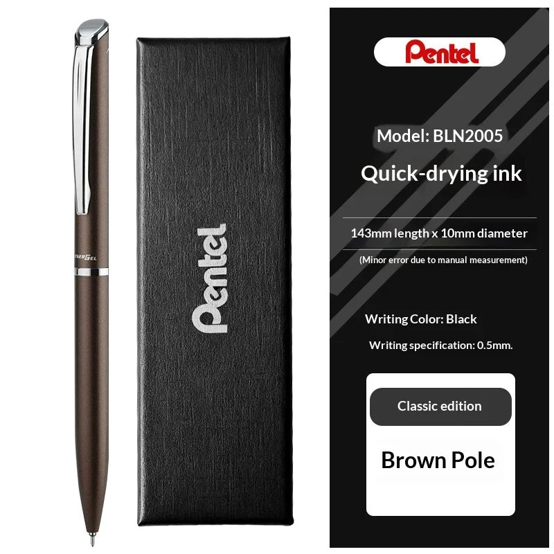 CowLost | product_id-pentel-bln2005-all-metal-gel-pen-low-center-gravity-assorted-colors-black-ink-rotary-signing-pen-for-meetings-and-planning |27