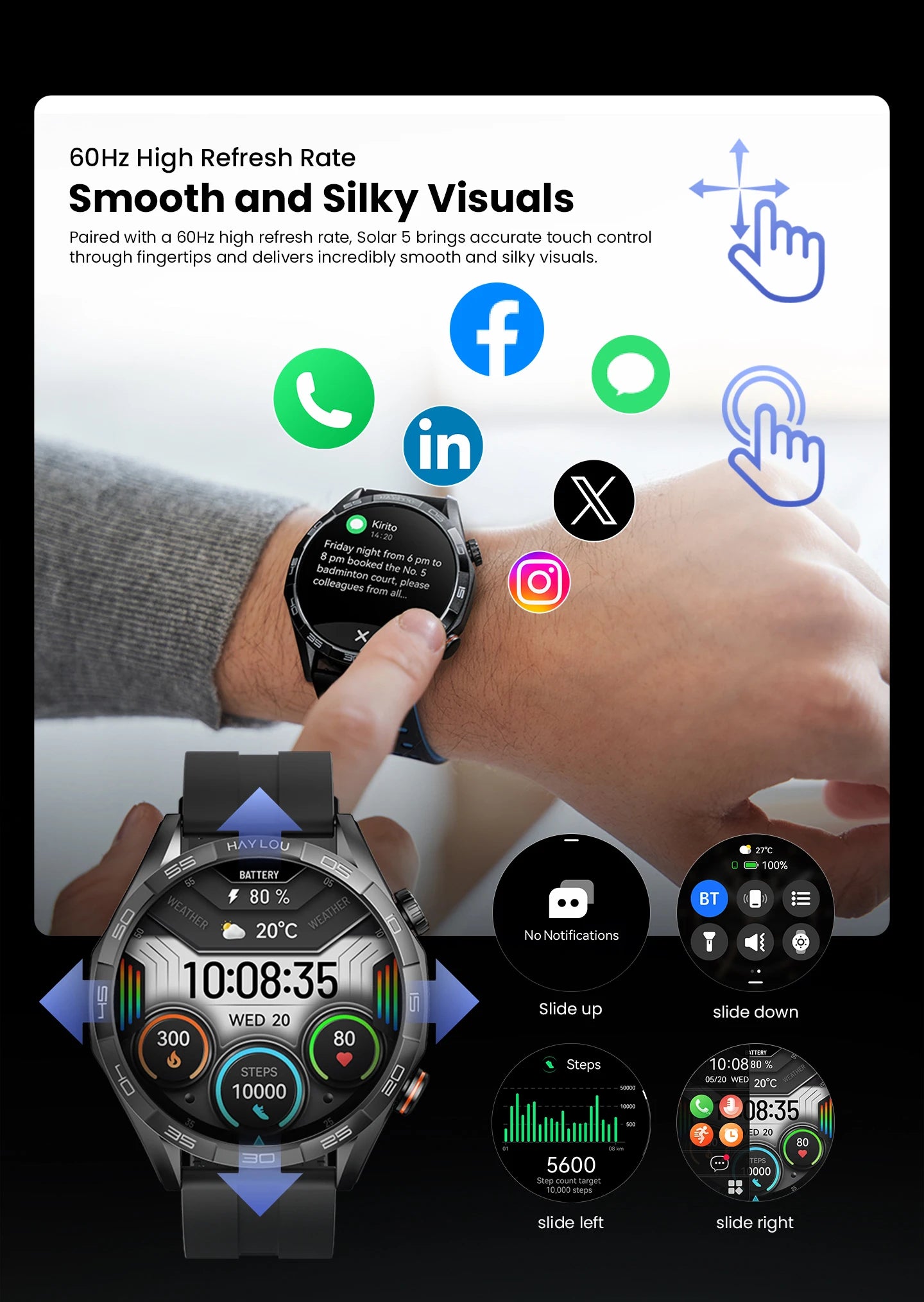 CowLost | haylou-solar-5-voice-calling-smartwatch-1-58-amoled-display |11