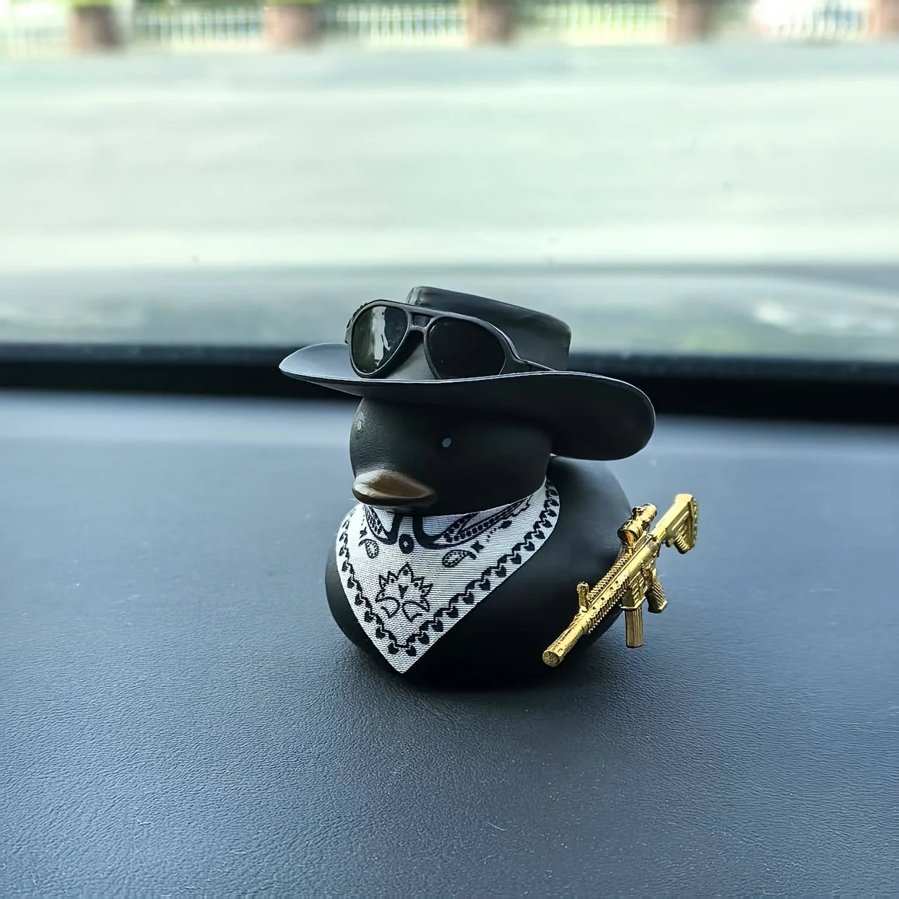 CowLost | 1set-cowboy-hat-black-duck-car-decoration-car-duck-decoration-accessory-1 |4