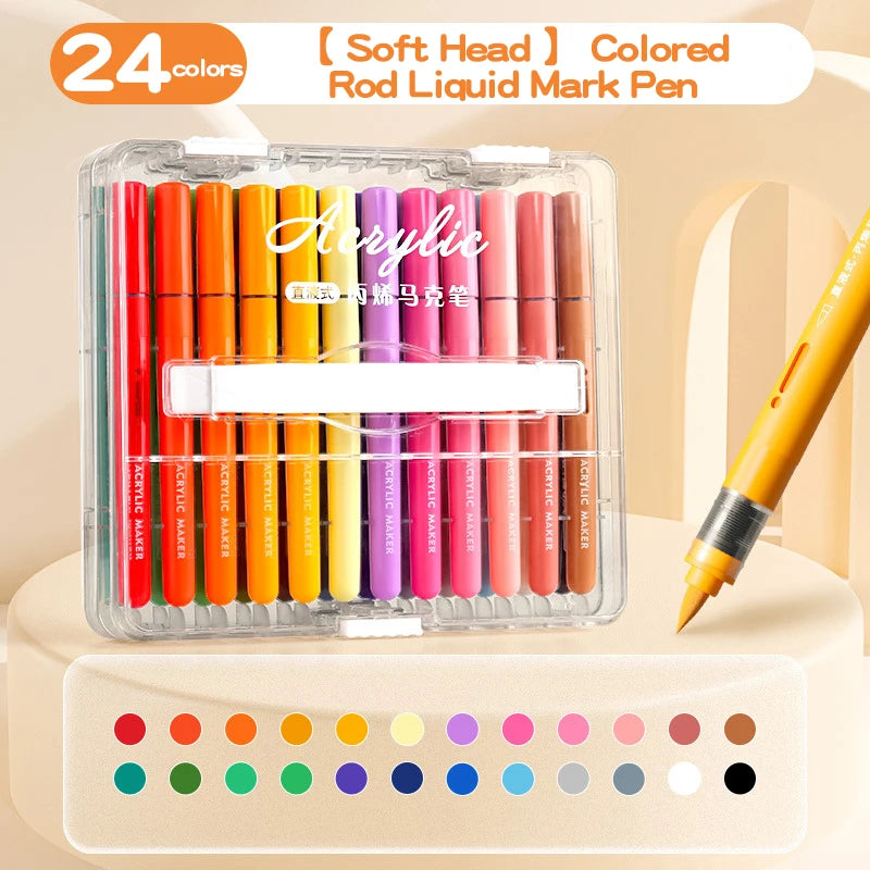 CowLost | product_id-72-color-soft-tip-liquid-acrylic-markers-for-painting-coloring |9
