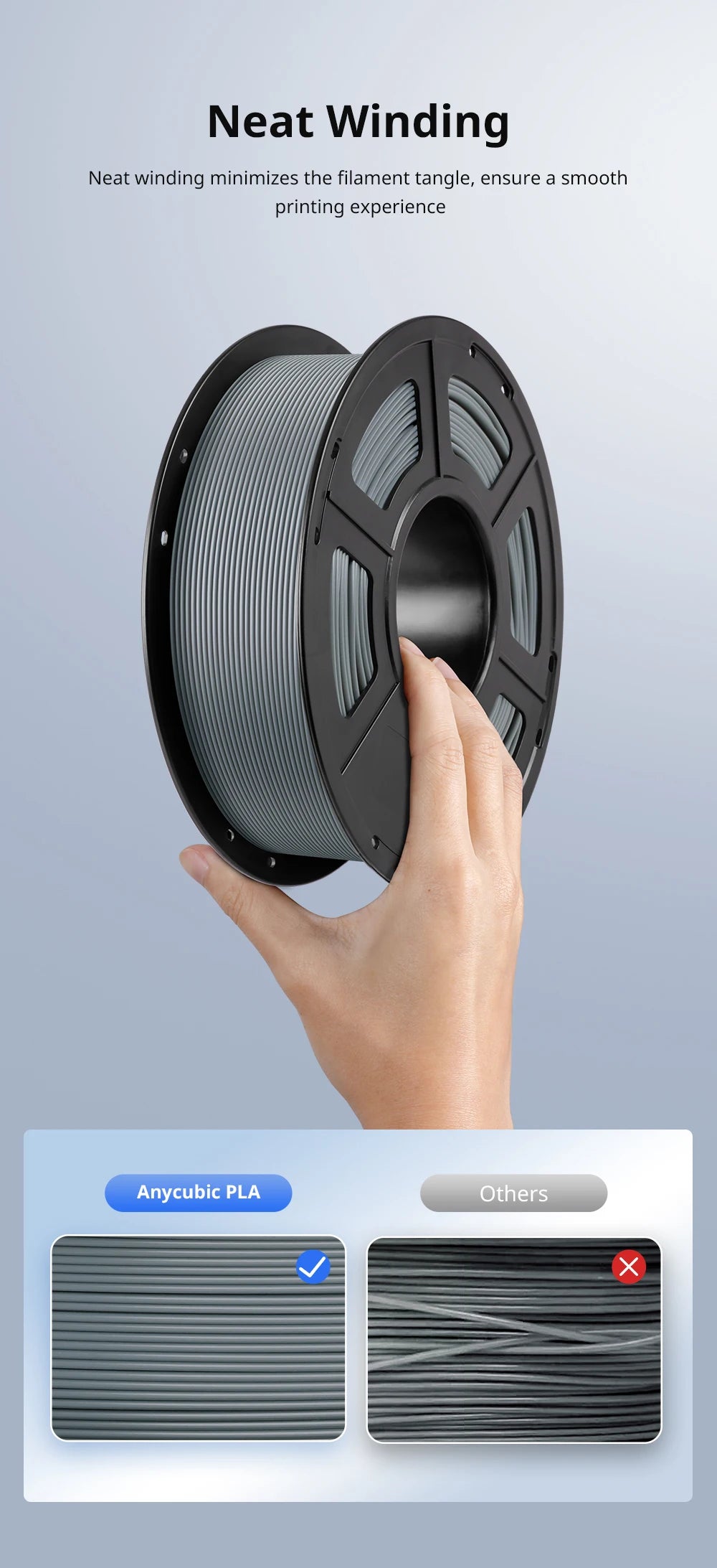 CowLost | anycubic-pla-filament-1-75mm-fdm-3d-printer-plastic-consumables-material-for-kobra-3-toy-diy-printing-filament |10