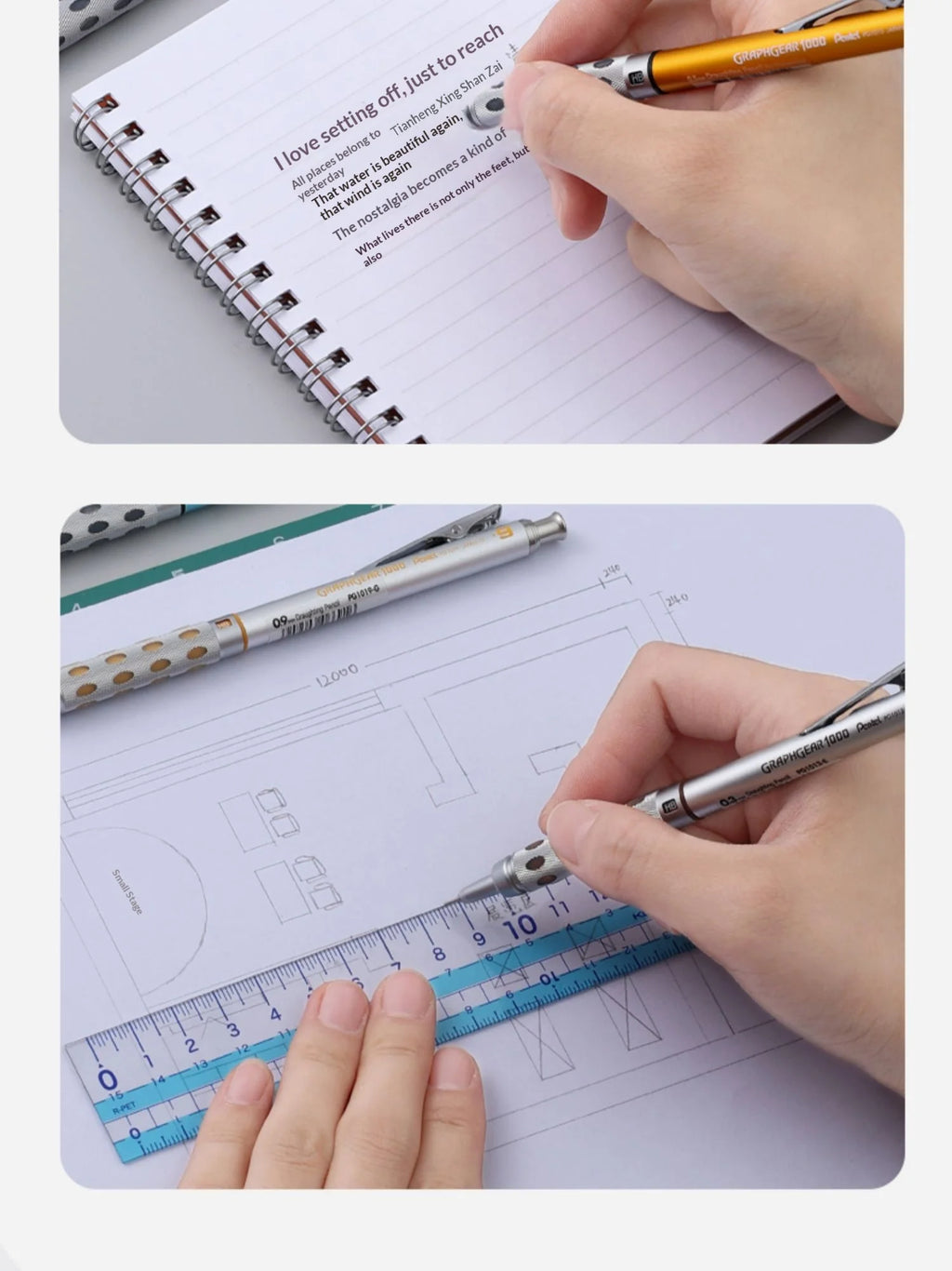 CowLost | product_id-pentel-pg1000-metal-mechanical-drafting-pencil-0-3-0-9mm-low-center-gravity-for-architects-and-artists |10