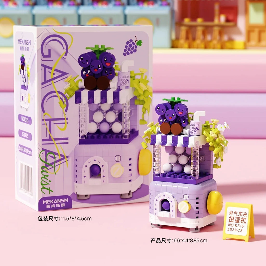 CowLost | product_id-6pcs-banana-peach-fruit-shop-gacha-house-building-blocks-kit-toy-gift |13