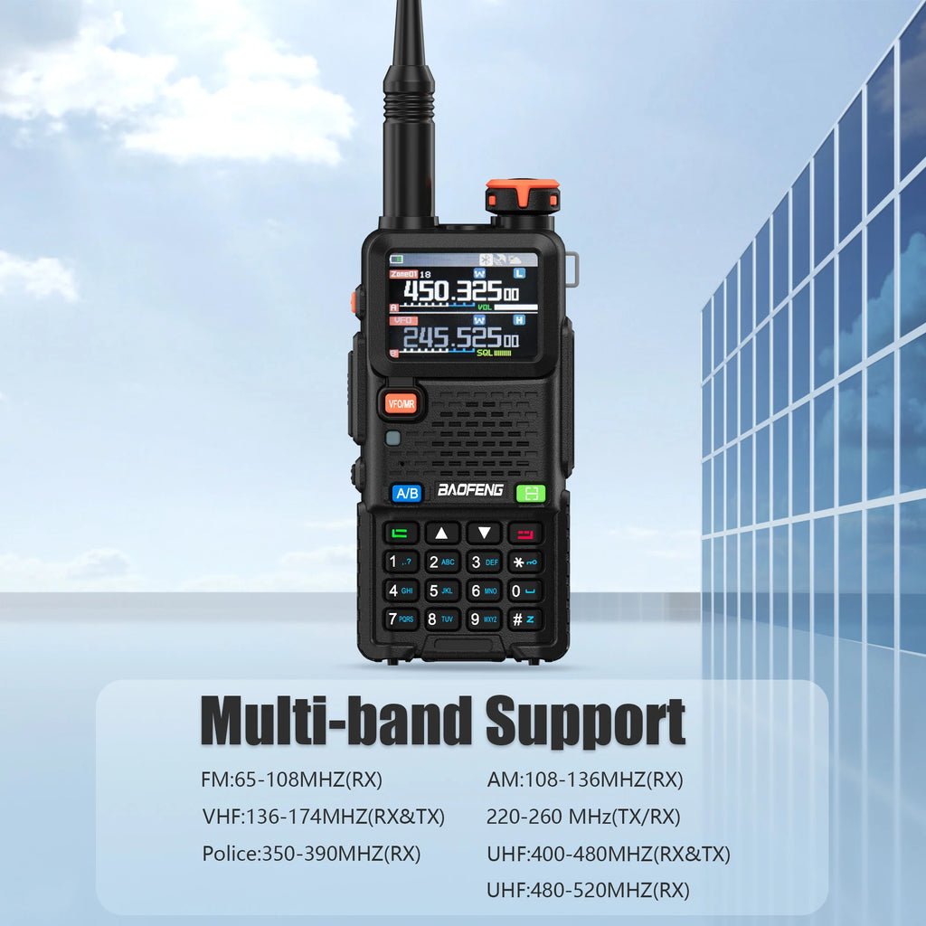 CowLost | mobile-phone-cases-baofeng-uv-5rh-pro-gps-walkie-talkie-10w-2-4pcs-bluetooth-usb-c-charging |7