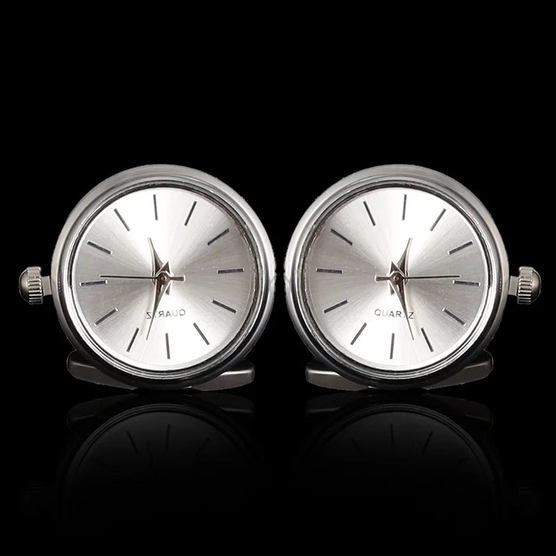 CowLost | luxury-cufflinks-watch-rotatable-electronic-functional-buckle-business |12