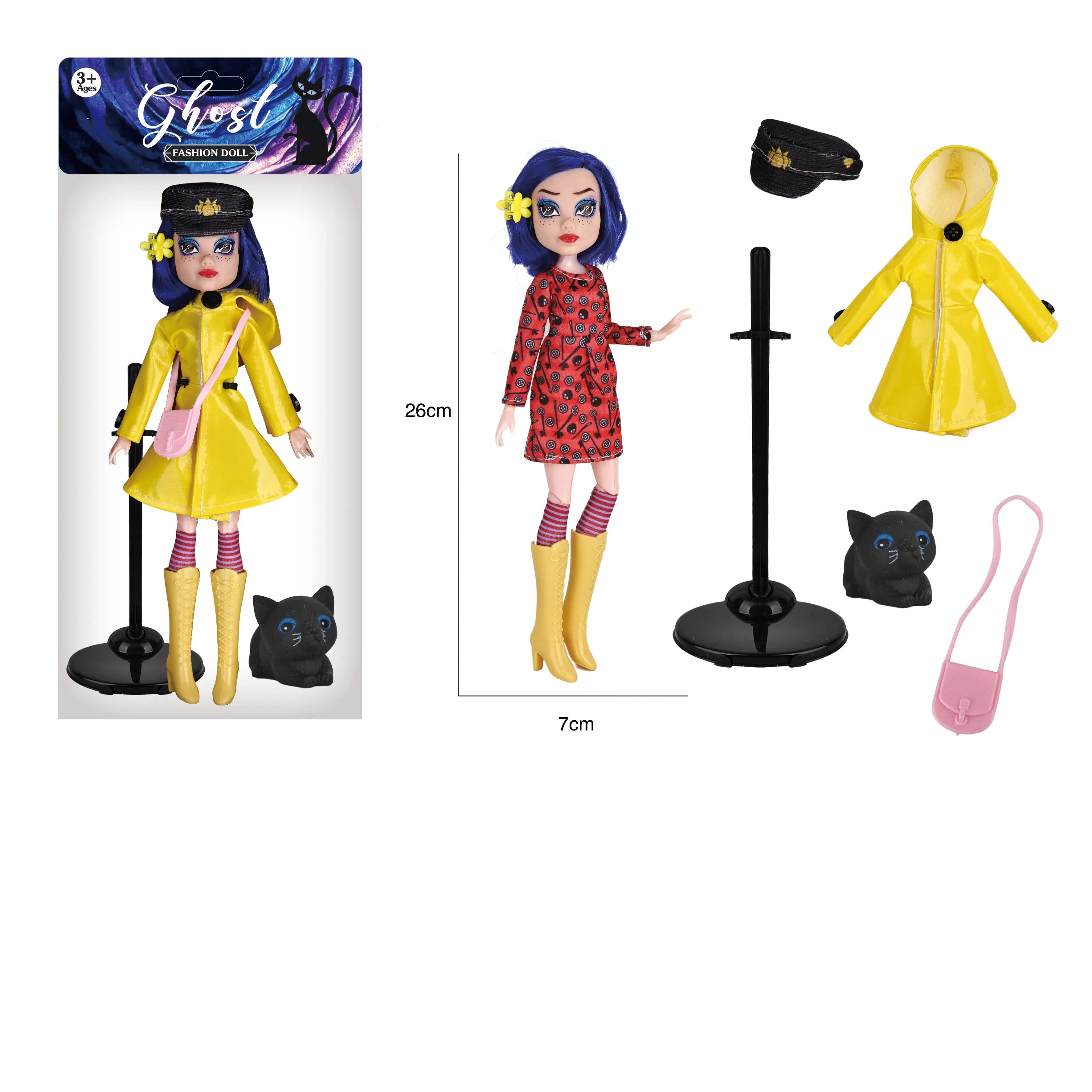 CowLost | product_id-ghost-mom-caroline-raincoat-edition-pvc-handmade-doll-gift-for-girls |6