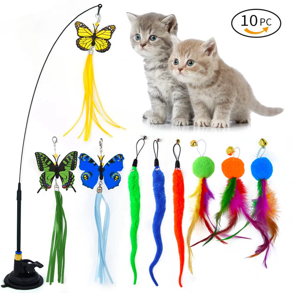 CowLost | cat-treats-handfree-interactive-cat-feather-wand-toy-with-suction-cup |13